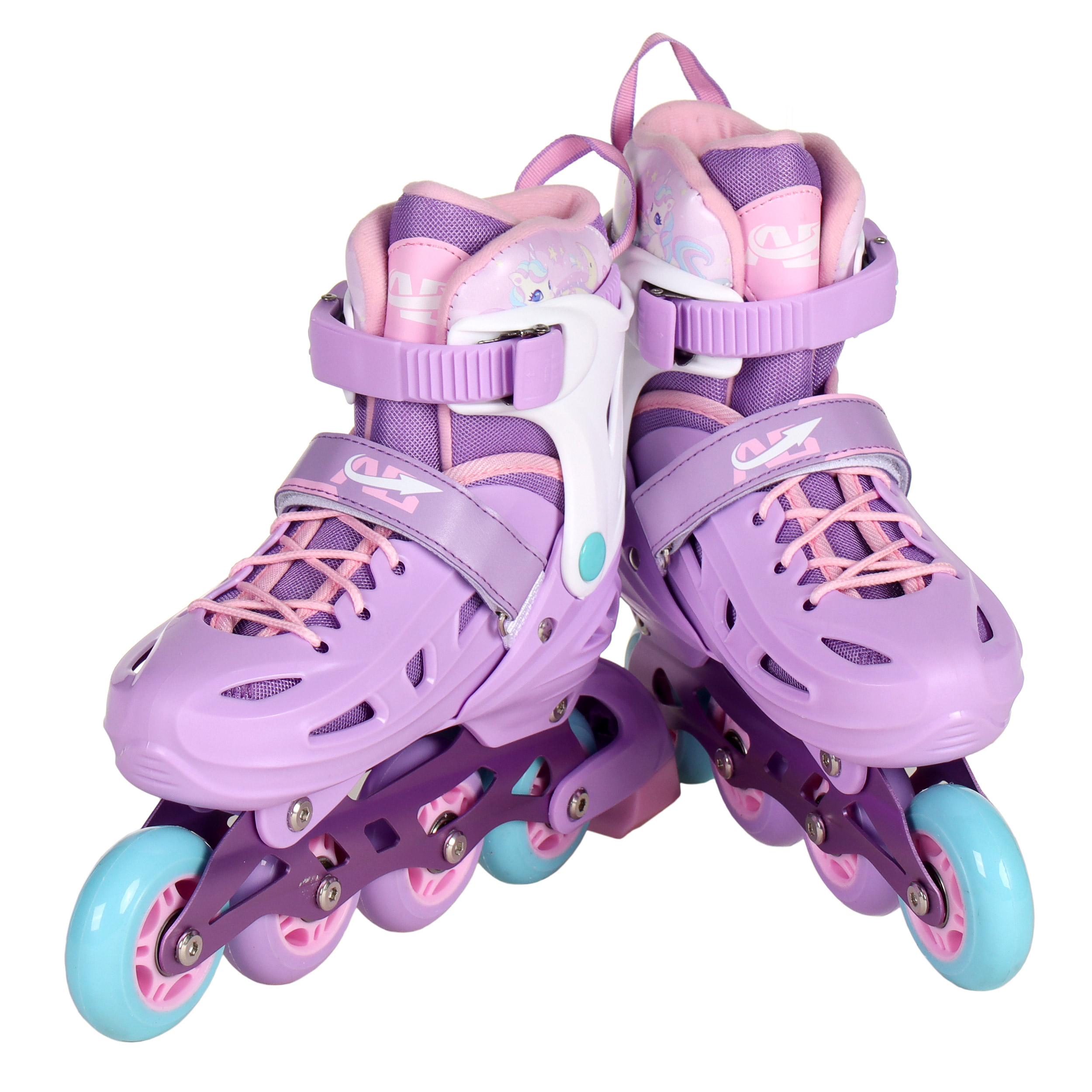 Роликовые коньки COMIRON / 199 L /уп 6/ (39-42) сиреневые