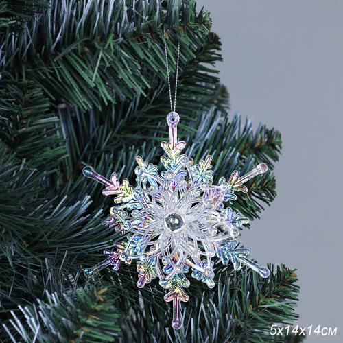 Новогоднее украшение Снежинка 14 см / LCS-015 /уп 24/96/