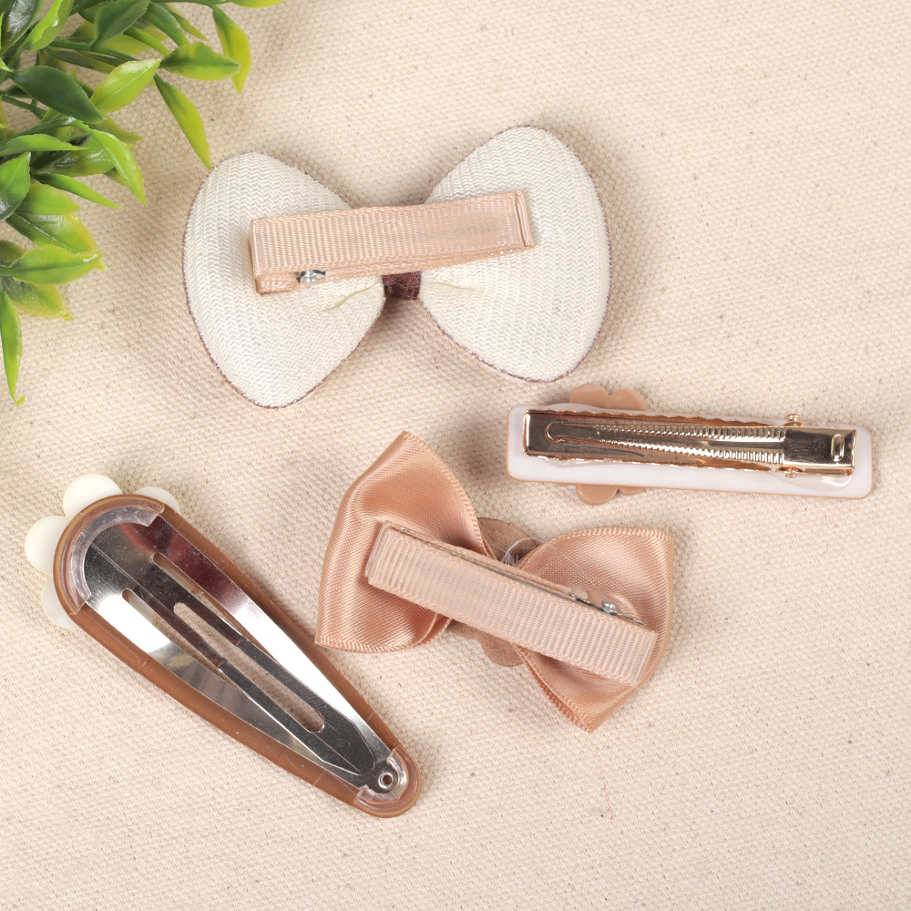 Заколка-зажим для волос набор 4 штуки / YIW-93 /уп 20/микс