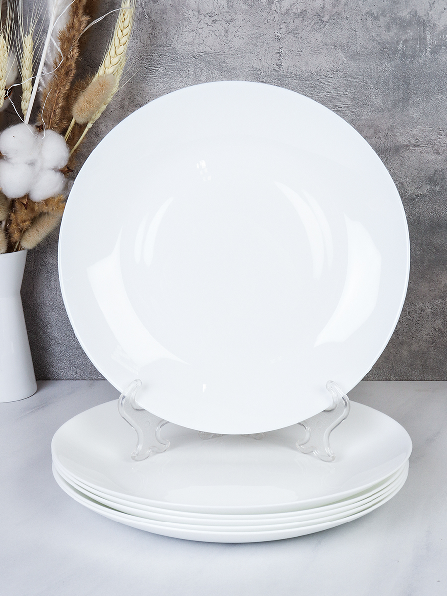 Набор тарелок 6 штук 250 мм обеденная Евро Дэй белая / FLY100 (БЕЛЫЙ) /уп 4/ 743174