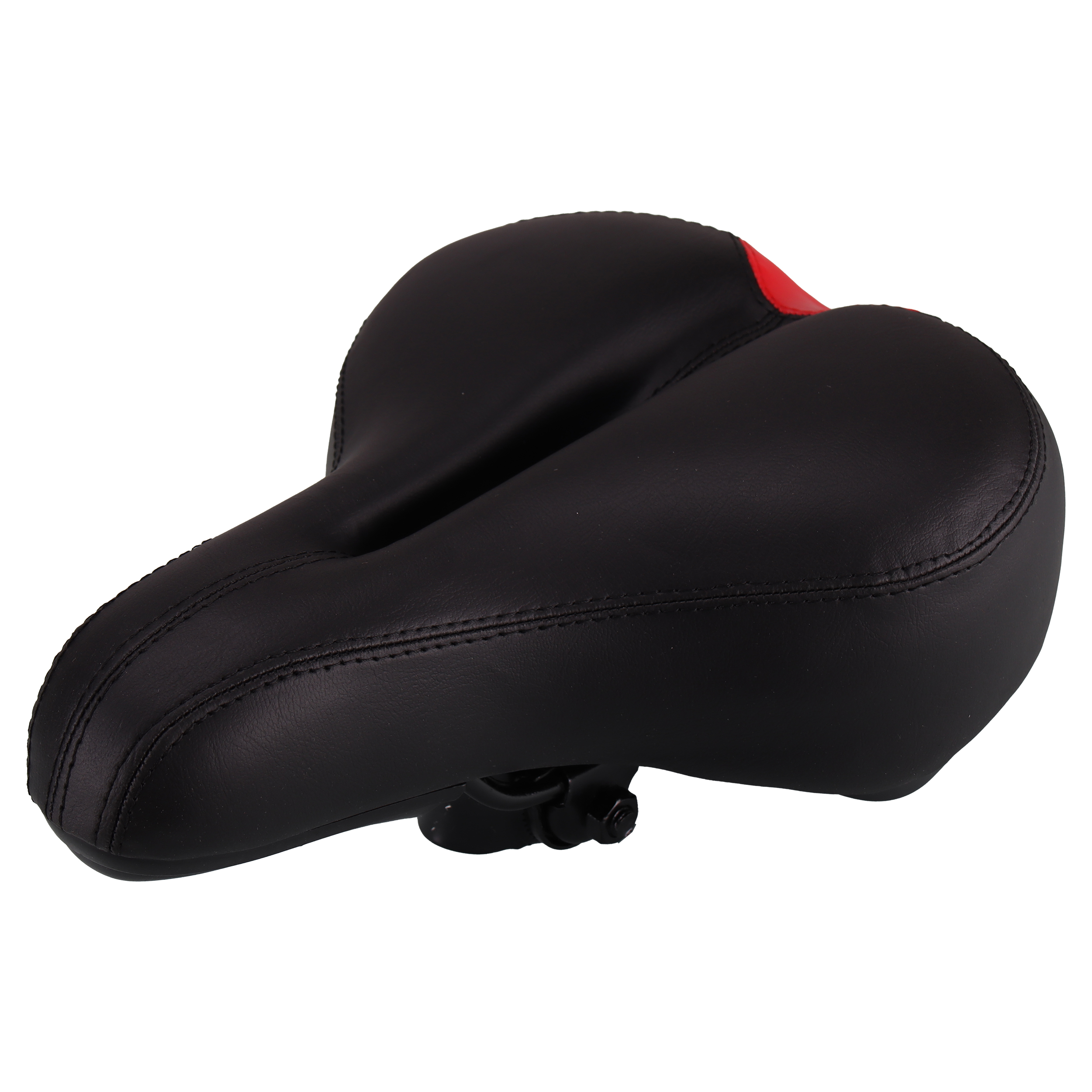 Седло для велосипеда комфортное Krypton HAY-AZ-006 чёрно-красное /уп 25/