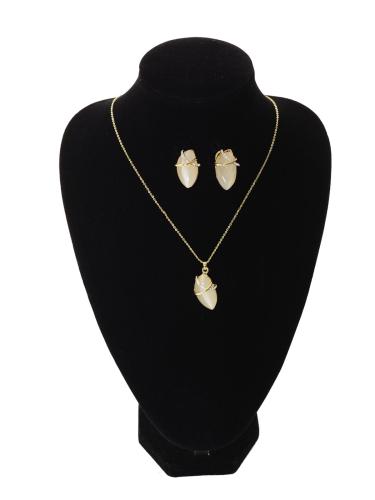 Подвеска на цепочке и серьги / GTE-22 /уп 12/