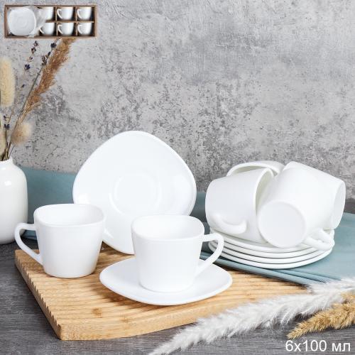 Кофейный набор 12 предметов 100 мл / SP85/P45 (white) /уп12/