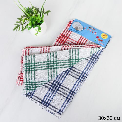 Салфетка для уборки 3 штуки 30х30 см / SH6 /уп 360/