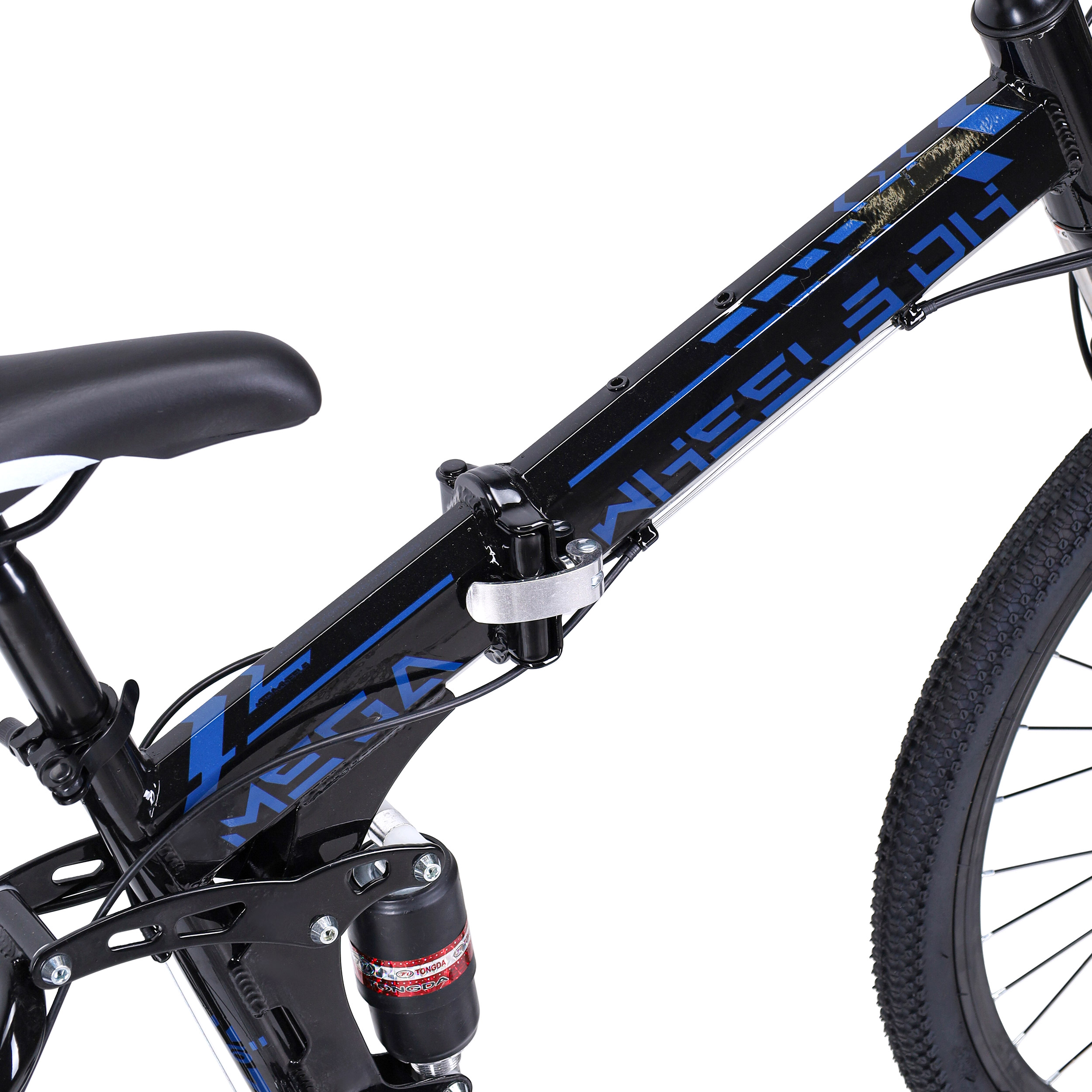 Велосипед 26" рама 17" 21sp  MEGAWHEELS DH чёрный-синий