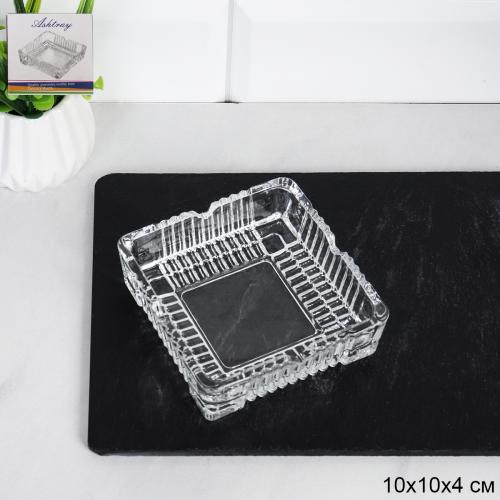 Пепельница стеклянная 10 см / YG1016-4H /уп 72/