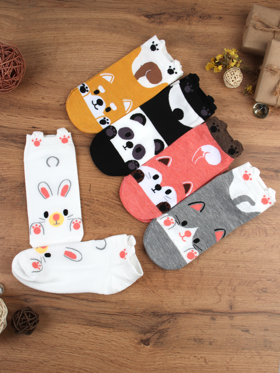 Носки р. 35-40 Зверята короткие / L814 /уп 500/1200/ ОДНА ПАРА/ МАРКА