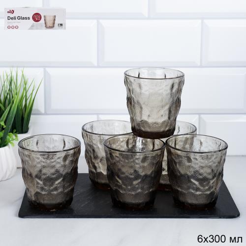 Стакан 6 штук 300 мл АйсКом дымка / KB047-1S /уп 8/ низкий
