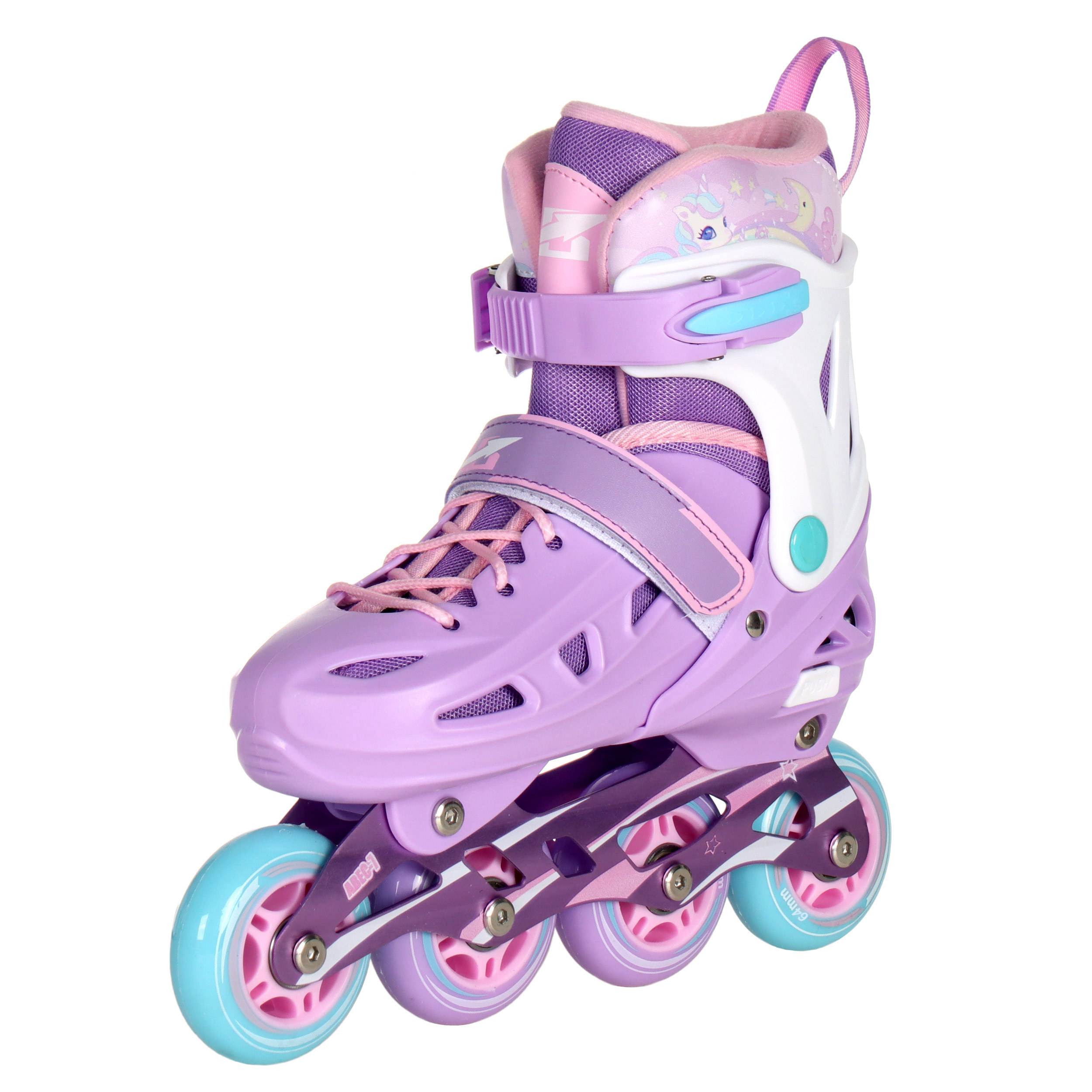 Роликовые коньки COMIRON / 199 S /уп 6/ (31-34) сиреневые