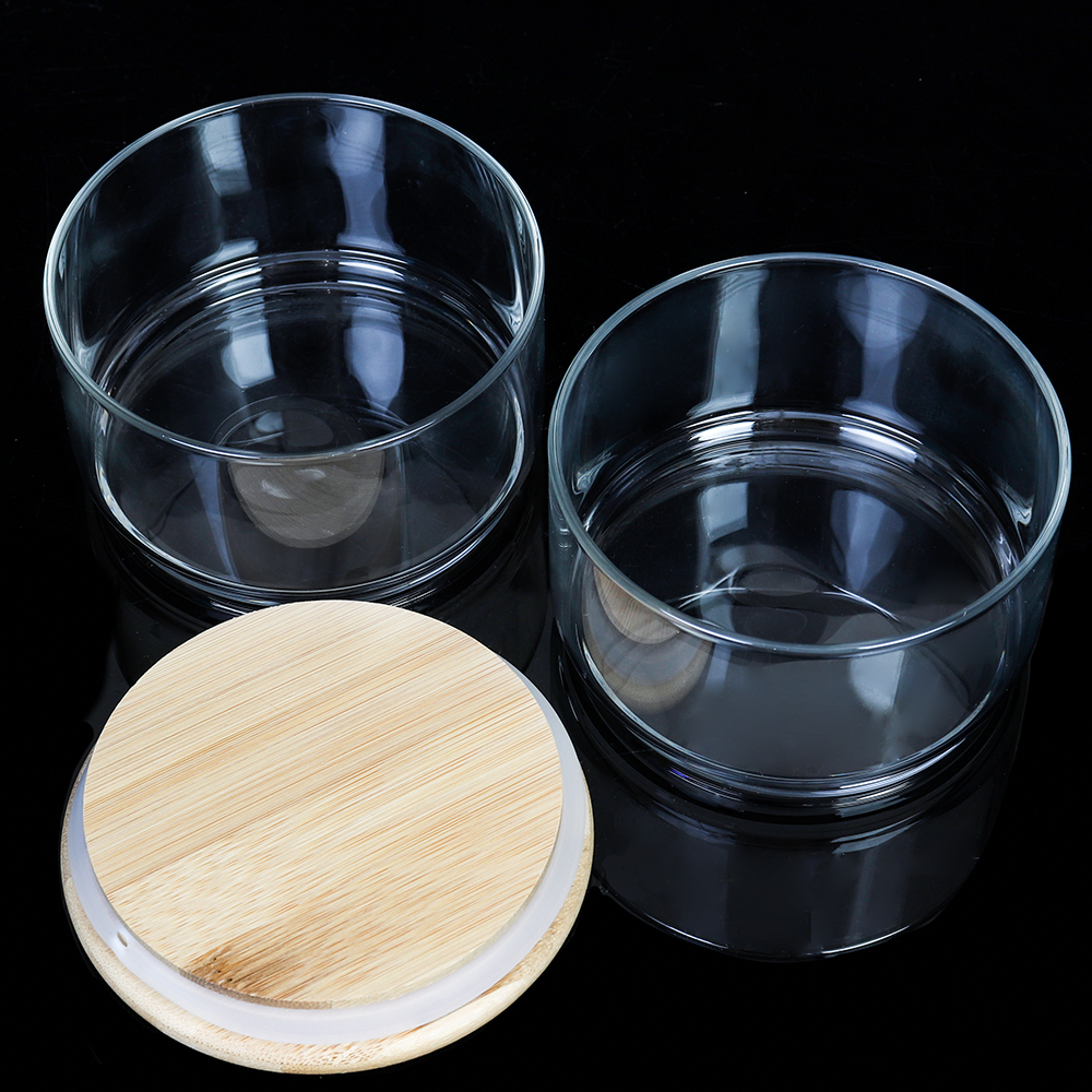 Банка для хранения 2-х ярусная бамбуковая крышка 450 мл / LCSC22-6 /уп 60/