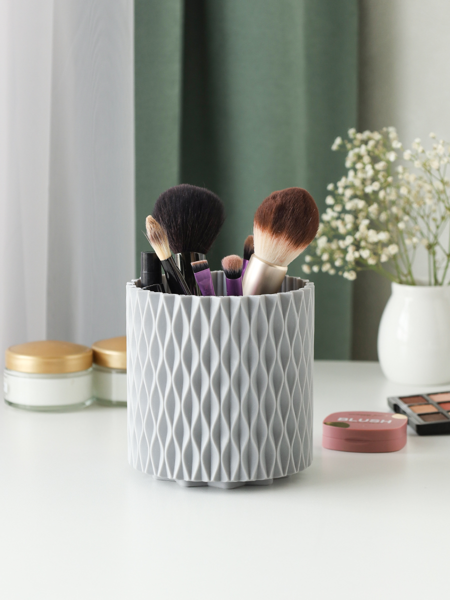 Органайзер подставка 12 см серый / K-012 /уп 96/вращающийся