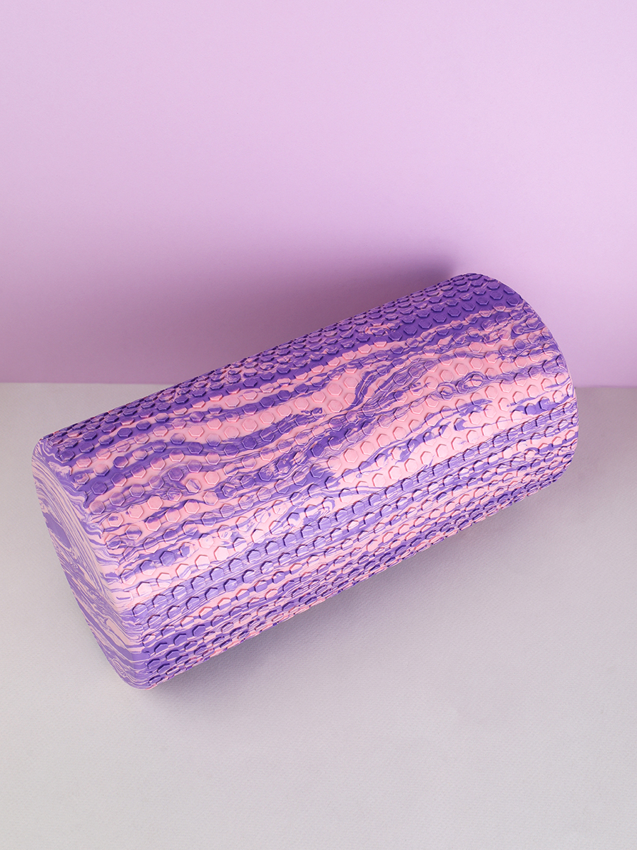 Ролик массажный спортивный Woohooo СELL 30x15/ фиолетово-розовый /уп10