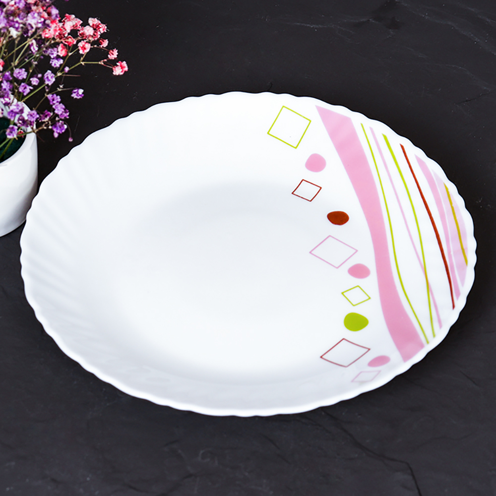 Набор тарелок 6 штук 190 мм / LHP-75XN (6995) /уп 12 / Абстракция розовая