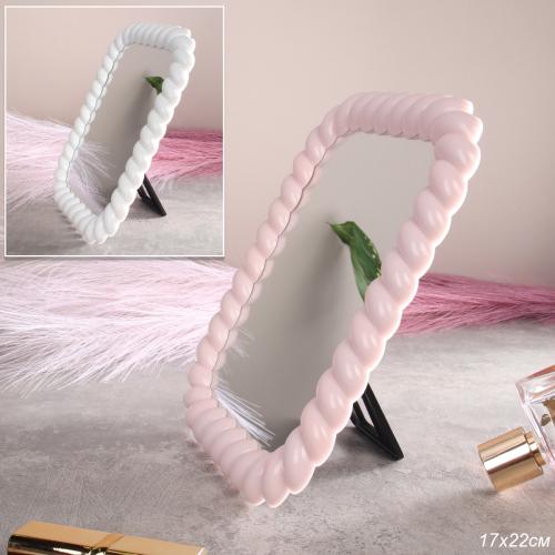 Зеркало настольное 17х22 см / 2365 /уп 72/ пластик