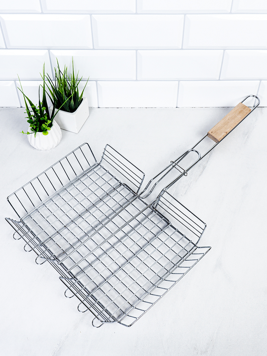 Решетка - гриль глубокая 30х23х57 см Хром / RGX-3023 /уп 24/ 0,54