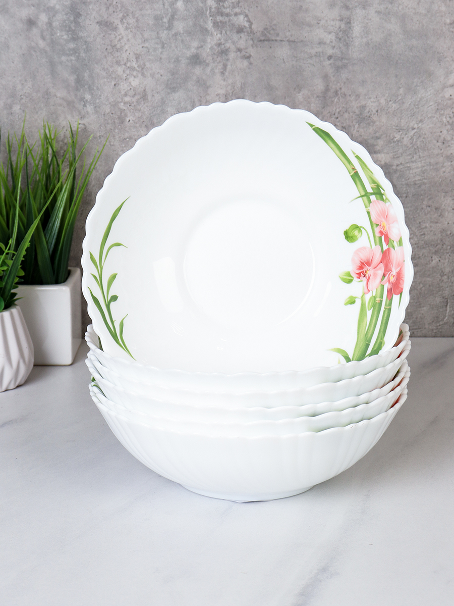 Набор суповых тарелок 6 штук 650 мл 175 мм / O302007CE BB405 /уп 4/ Орхидея/731879