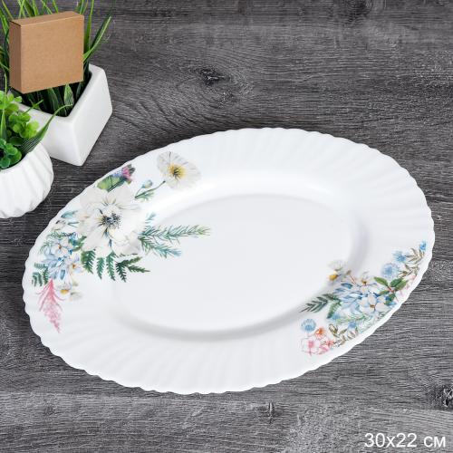 Блюдо овальное 300 мм / LHYP-120XN (7327) / Лесная композиция