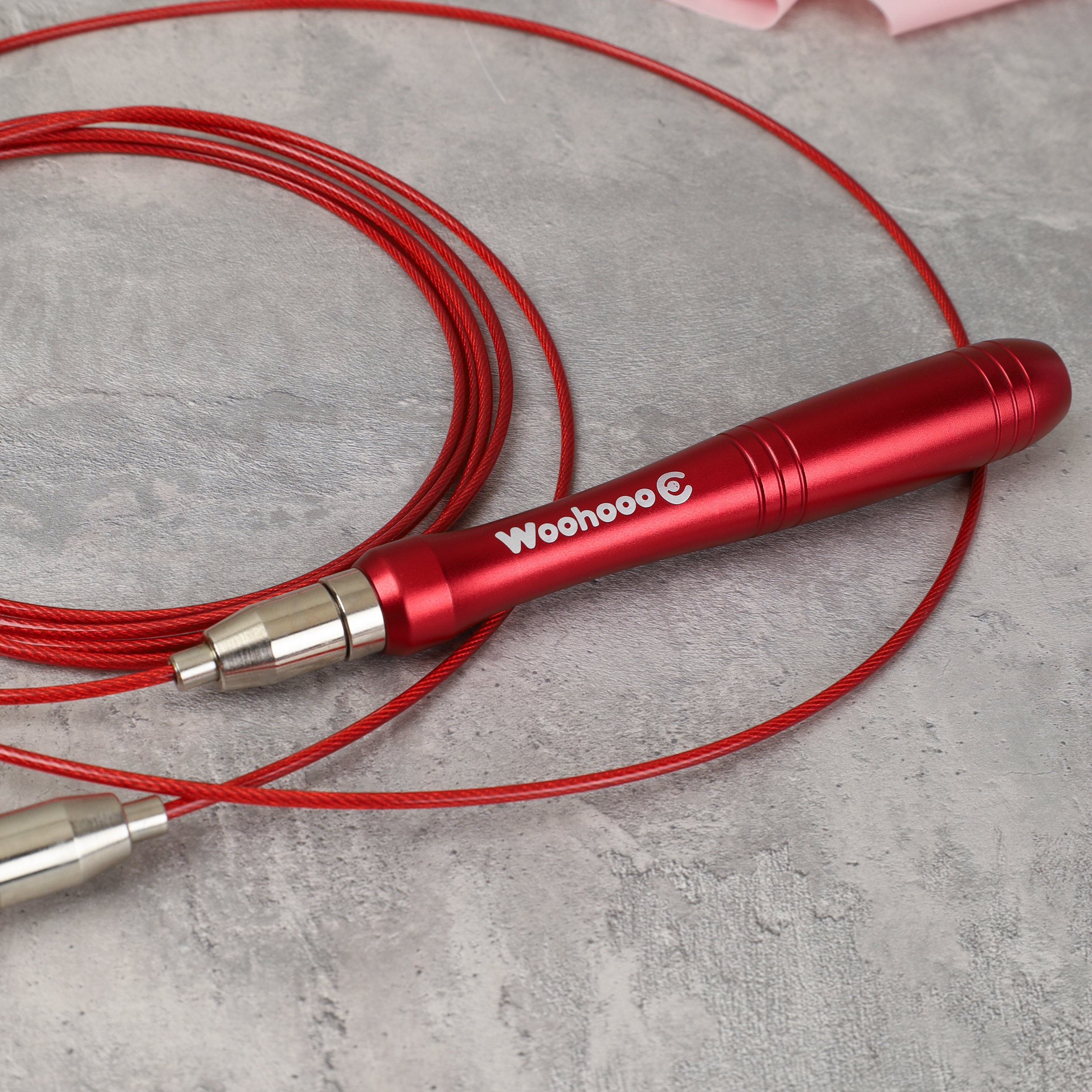 Скакалка скоростная Woohooo Tsunami Pro / длина 3m / Red / уп48 / Вес 190g