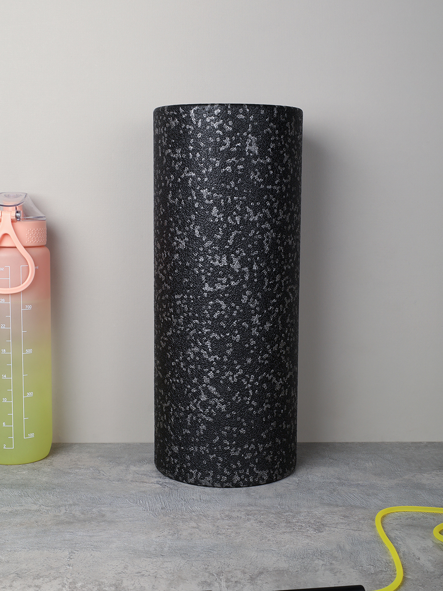 Набор массажный для МФР 5в1 / Ролик 37Х15 / мяч 8см /двойной мяч 16Х8 / массажный конус 9.8Х8  / массажная полусфера 9.8Х4.5 / Black+ Gray /уп 12