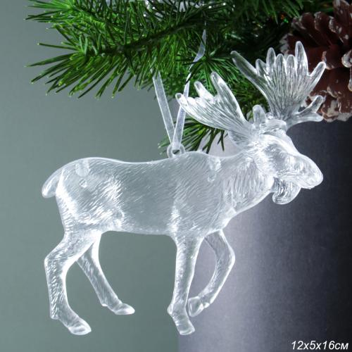 Новогоднее украшение Олень 12х5х16 см / H14-13 /уп 100/250/