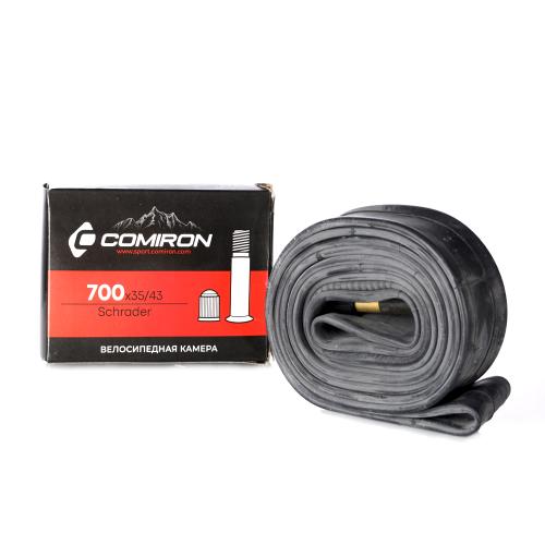 Камера для велосипеда бутиловая COMIRON 700X35/43 Schrader 32mm 178g, уп 60