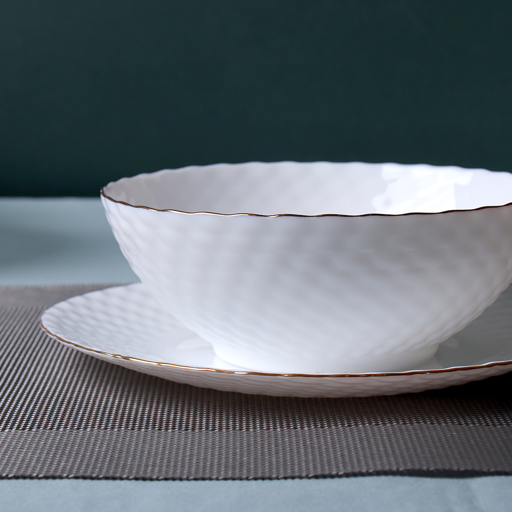 Столовый набор 13 предметов ЗОЛОТО фактурный  WV13AT 75685(WHITE GOLD) (уп 4)