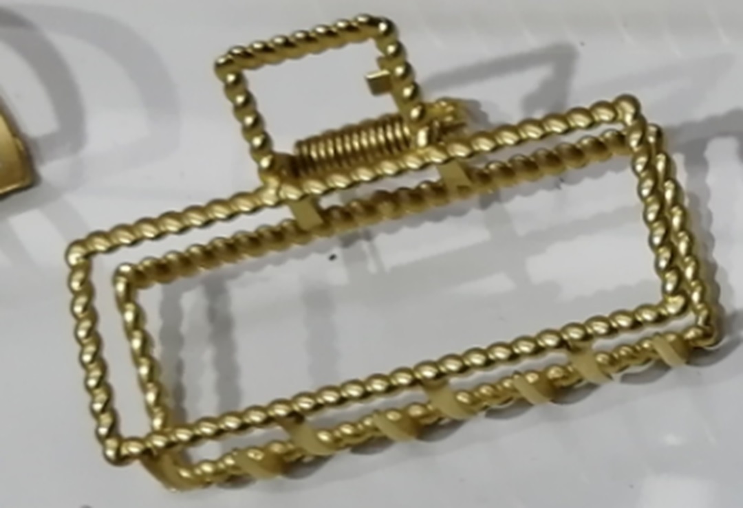 Краб для волос 7,5 см / GTK-16 /уп 12/металл/золото