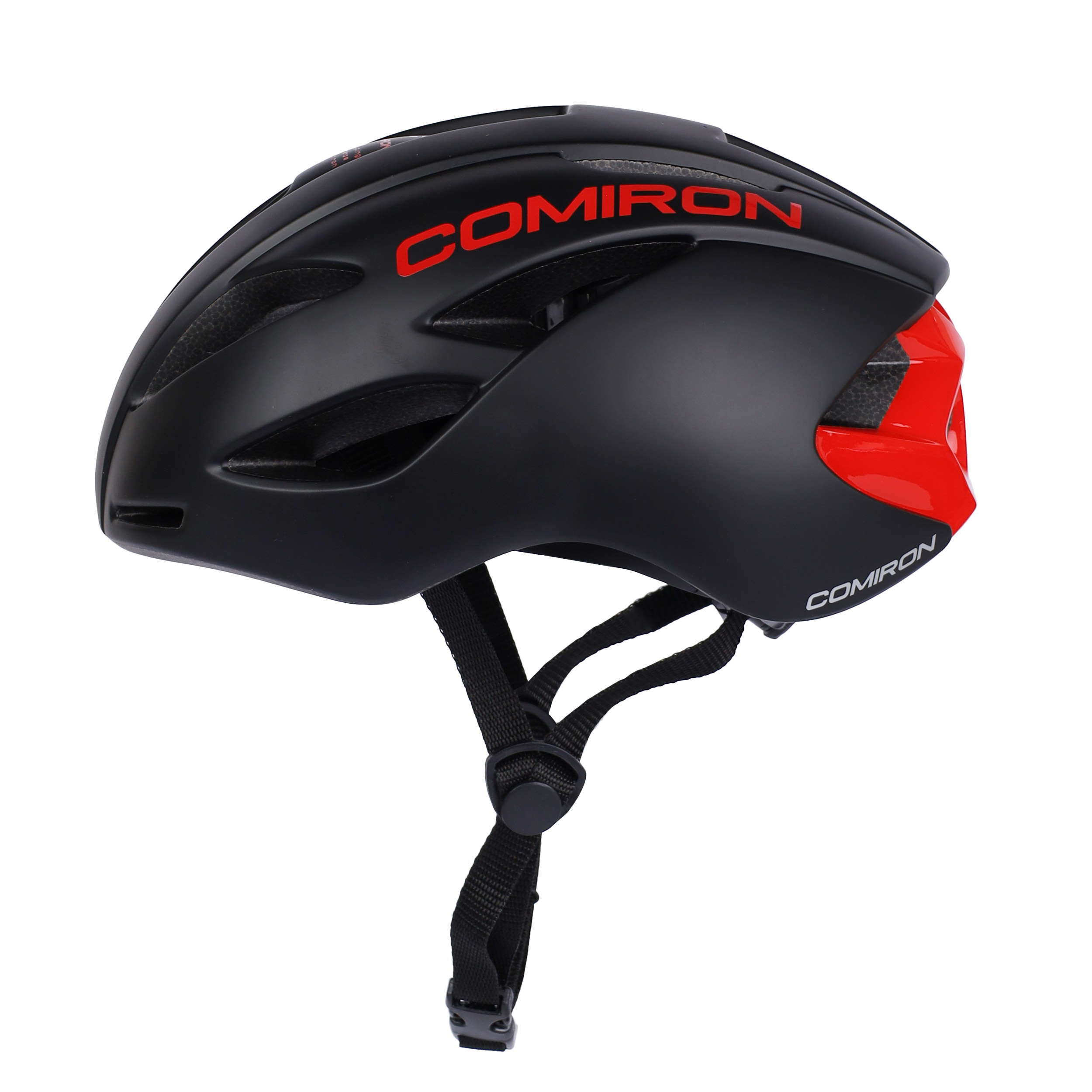Шлем велосипедный COMIRON Aero. Цвет: Black. Размер: M (55-59см)  / MX-100T / уп 12