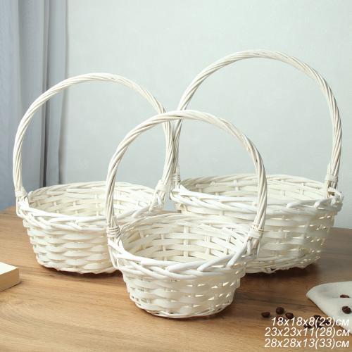 Корзина плетеная 3 штуки набор 28х10/23х9/18х8 см / S/3 22-56 /уп 40/