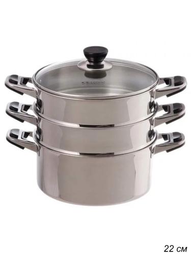 Мантоварка 3 х ярусная Алтын 8,5 л 22см / КТ-223АТ /уп 2/ индукция