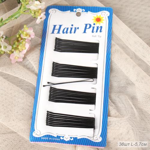 Невидимки для волос 57 мм набор 36 штук / YIW-27 /уп 200/черные