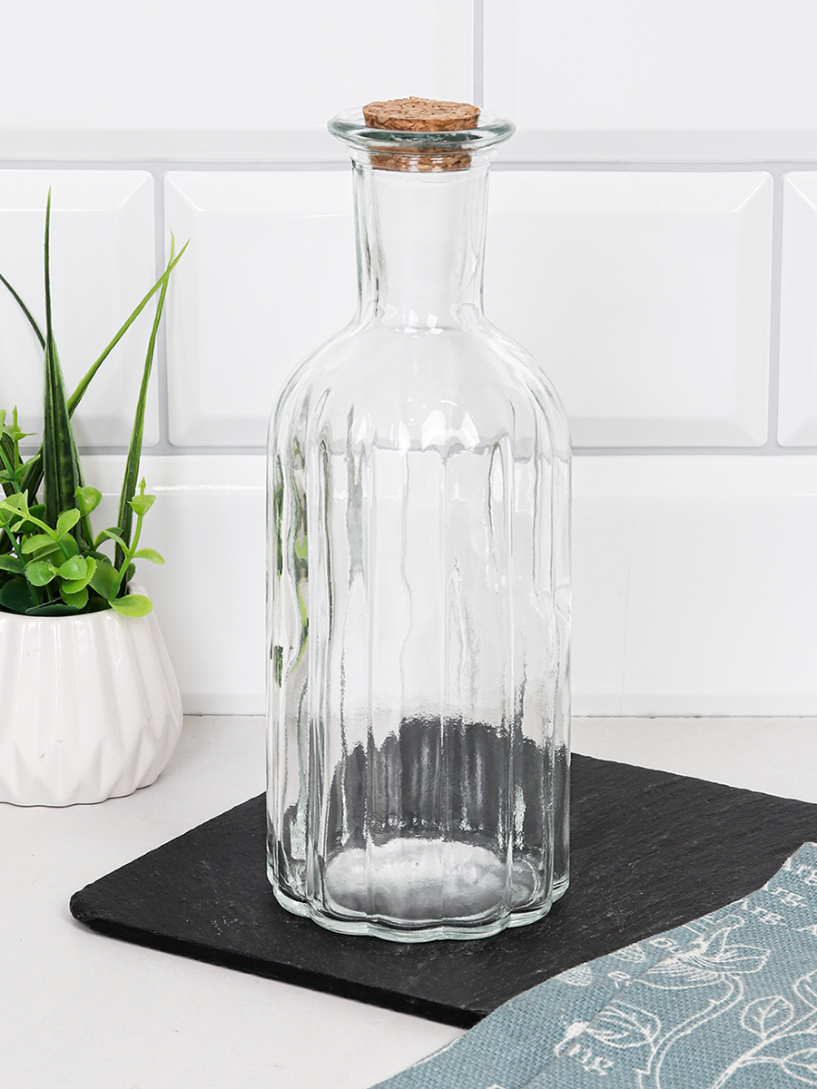 Графин-штоф 500 мл пробковая крышка 19 см / GP-8 /уп 58/