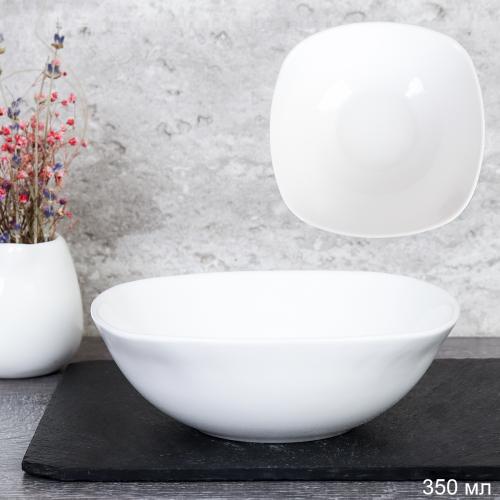 Салатник квадратный 350 мл 139 мм / SQ/FLFW55 (БЕЛЫЙ) /уп 72/