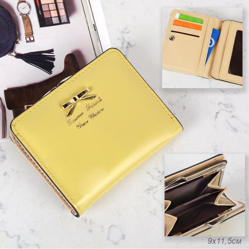 Портмоне 9*11.5 см лимонный / C078-1B /уп.10/100/ А