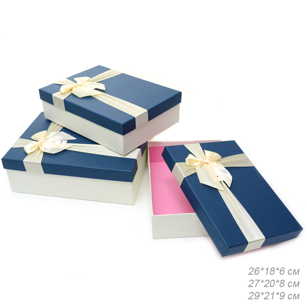 Коробка подарочная набор 3 штуки / ST017-34 /уп 24/