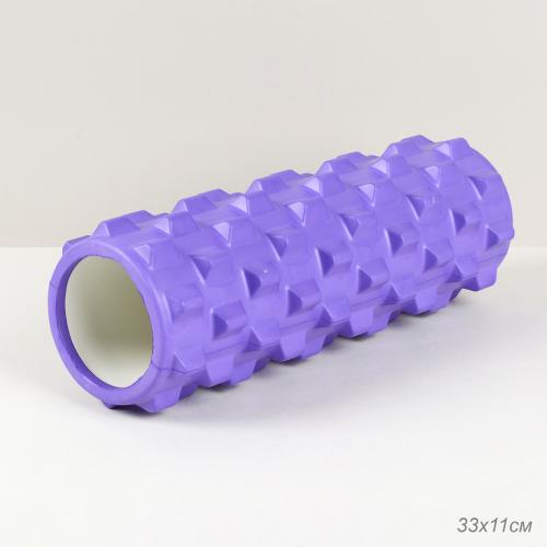 Ролик массажный спортивный Woohooo SHARP 33x14/ фиолетовый/уп10