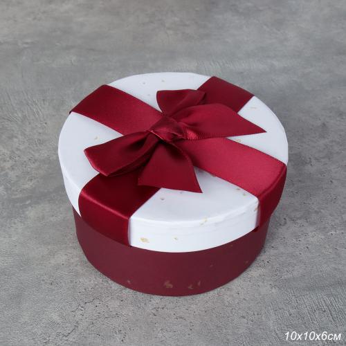 Коробка подарочная 10х10х6 см круглая / S139-1 /уп 12/216/