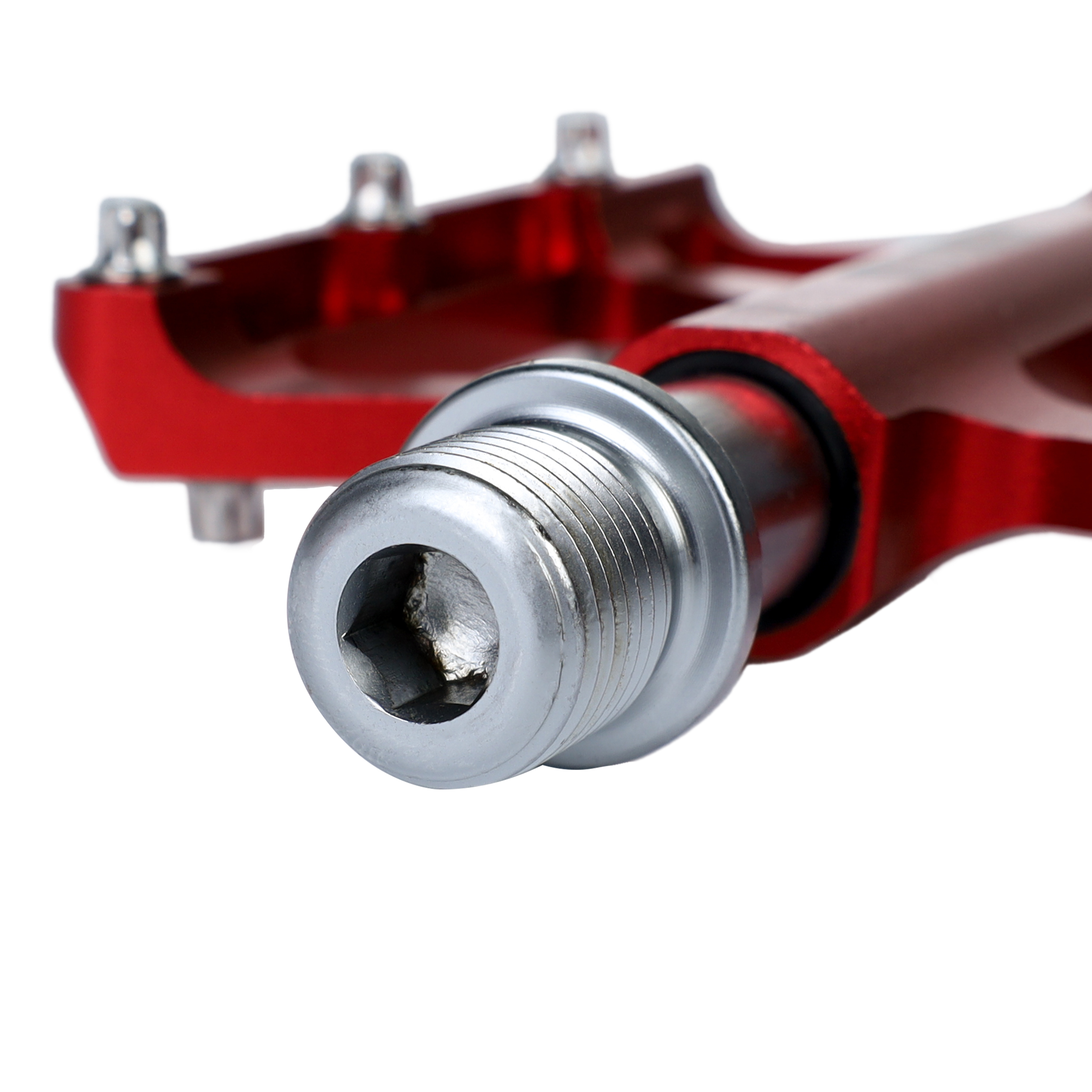 Педаль EXPERT MIXIEER MONOMAH, 9/16 резьба, CNC-6061 корпус, 1DU+1 пром. подшипник, 104х82мм, с рефлектором, CR-MO ось, red, 1 пара, инд.уп /уп30/