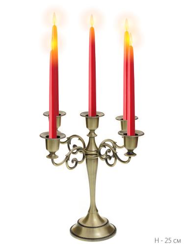 Подсвечник на 5 свечей 25 см бронза / 6305S /уп 30/