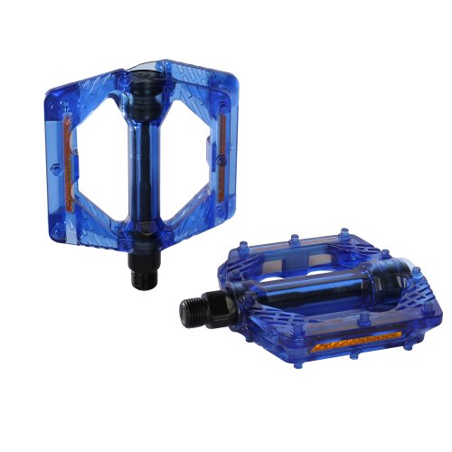 Педаль MTB HONGDING HD-855, 9/16 резьба, PC корпус, 2DU подшипника, 113х97мм, с рефлектором, 2S ось, 1 пара /HD-855/ синий /736976     