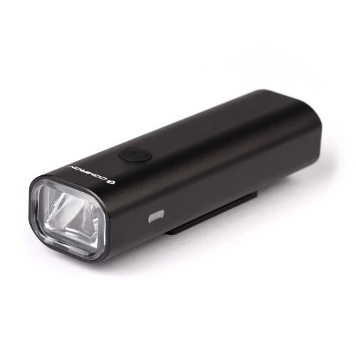 Фонарь передний COMIRON "FLASH" корпус: авиационный алюминий 6063, IP67; свет: CREE XPG, 400lm аккум 3.7V 2500 mAh, USB влагозащищённый /уп 50/