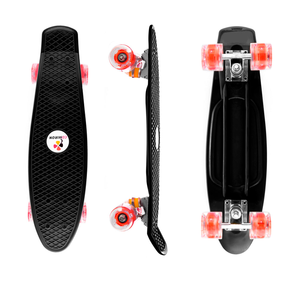 Лонгборд / GT23+14 /уп 8/черный, светятся колеса