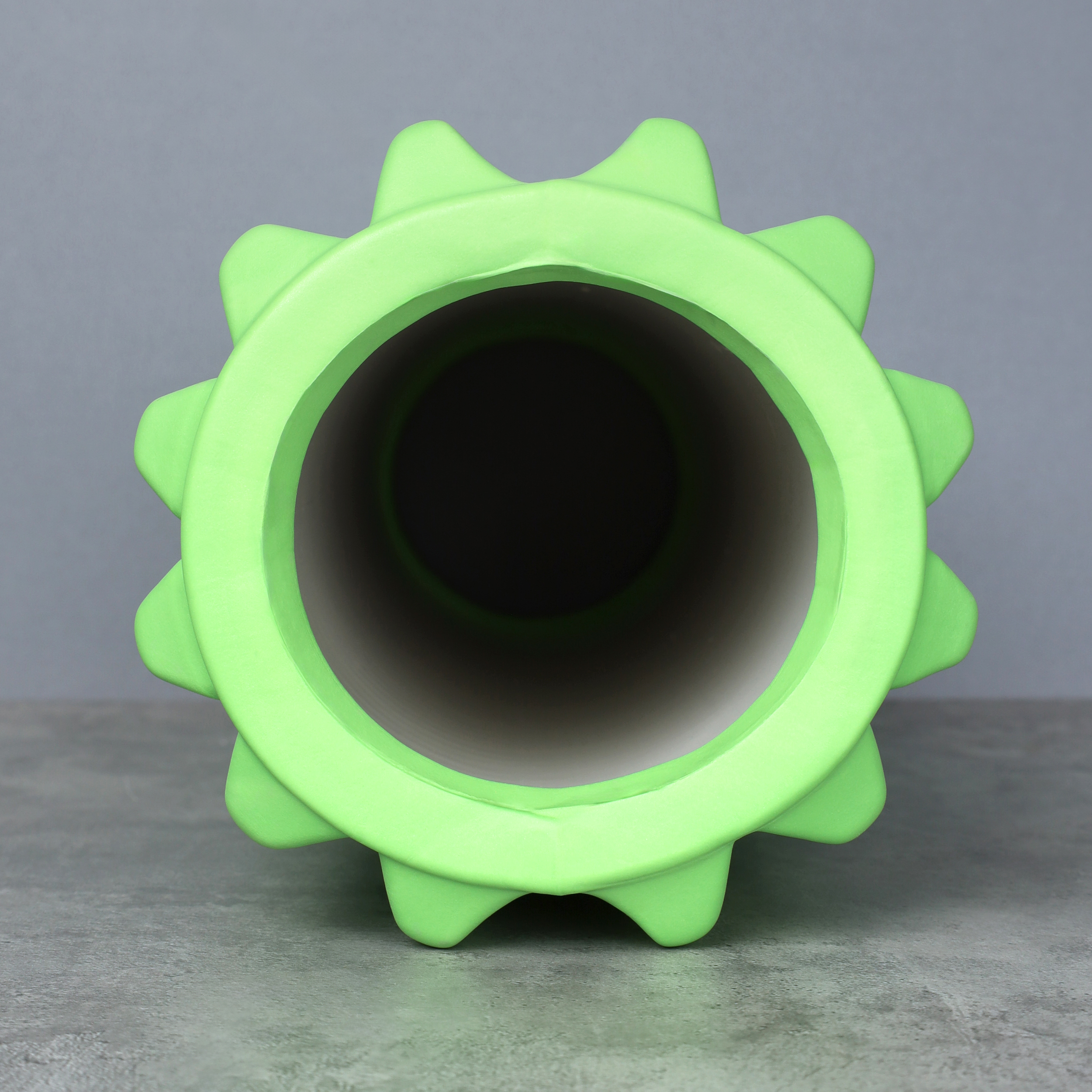 Ролик массажный спортивный Woohooo SPIKE 33x14/ зеленый/уп10