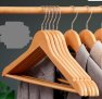 Вешалка для одежды деревянная набор 5 штук 44,5 см / P66-beige /уп 24/ OPP