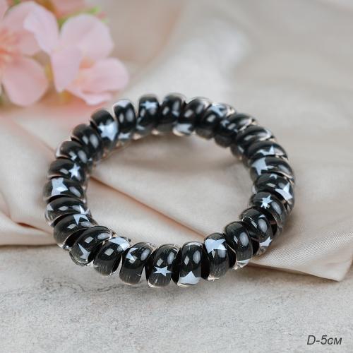 Резинка-пружинка для волос 5 см / QQ67-1 /уп 200/звездочки