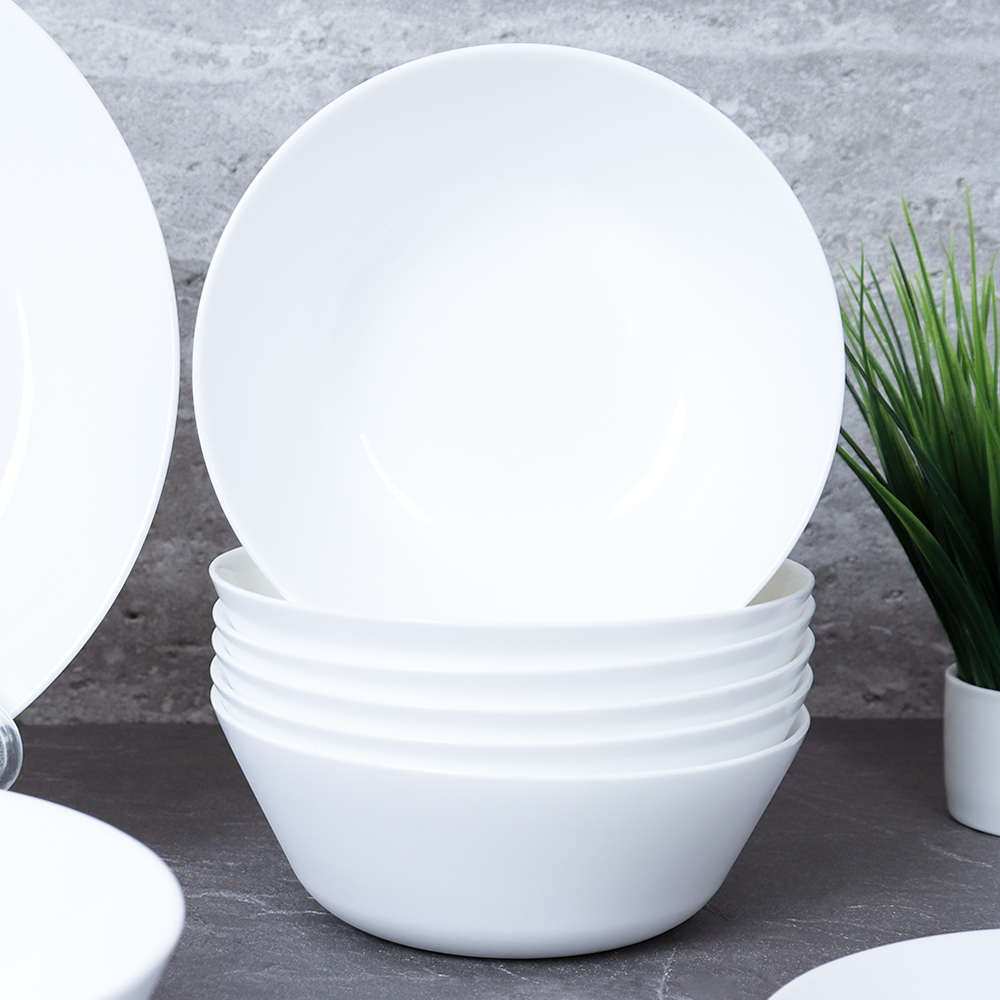 Столовый набор 31 предмет Евро белый / 19PCS-9575675 (white) /уп 2/