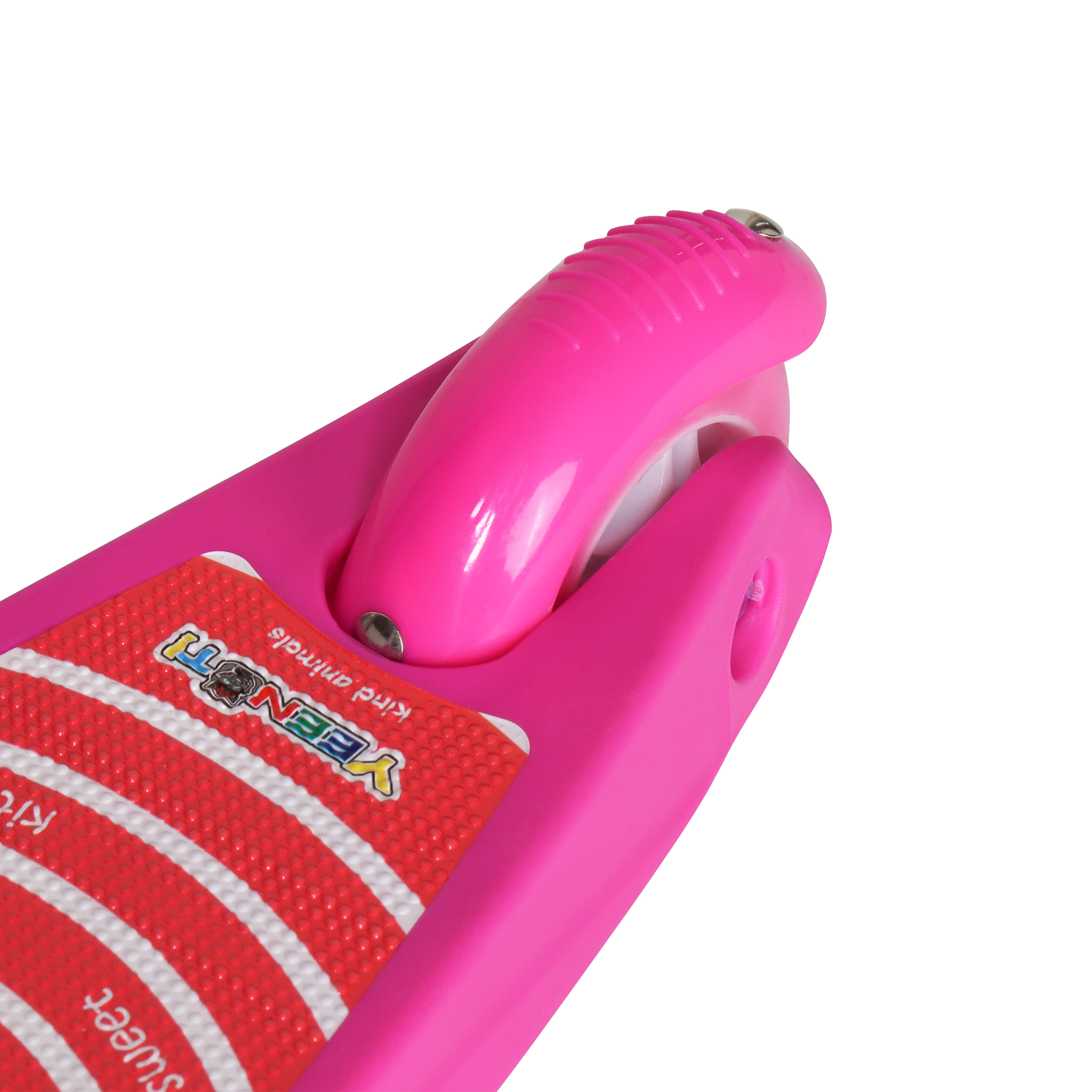 Самокат трехколесный облегчённый для детей от 2-х лет Yeenot GT2018-6, нагрузка до 30кг, вес 1,4кг, светящиеся колёса PU 110мм, цвет Лисёнок БК/уп10