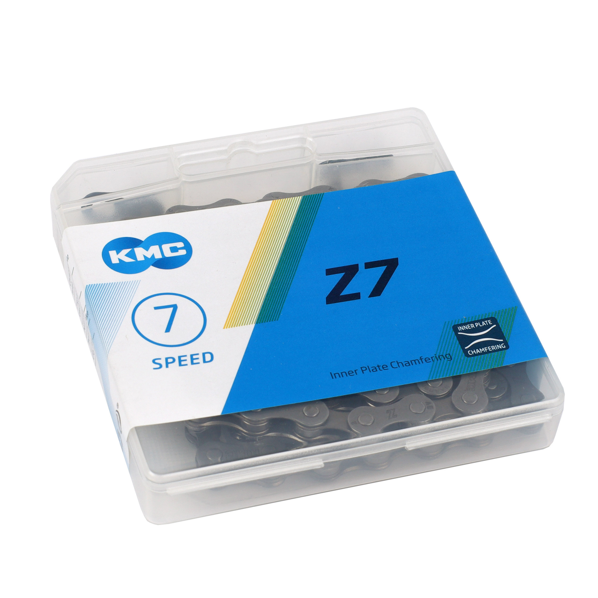 Велосипедная цепь KMC 6/7 speed. Z7. 1/2"x3/32"116звеньев. Pin Length 7.3mm. С замком./уп 30/