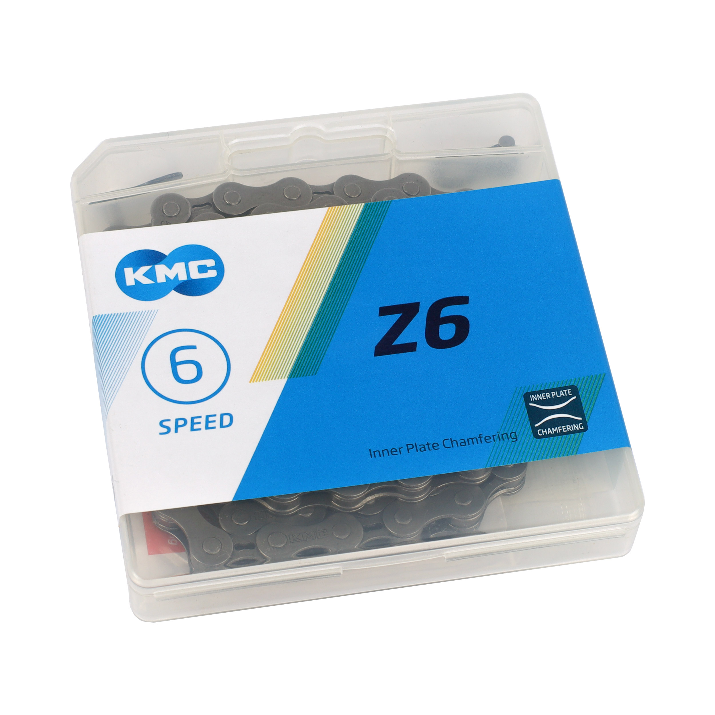 Велосипедная цепь KMC 6 speed. Z6. 1/2"x3/32"116звеньев. С замком./уп 30/