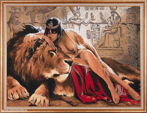 Картина гобелен 60x80 Царица львов / R027 /  KS4020-1 / 